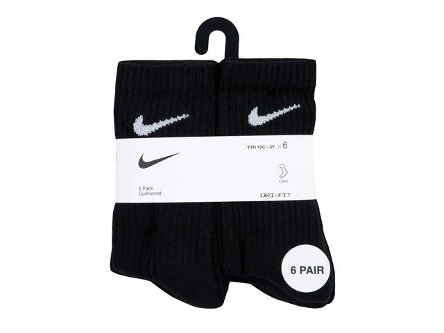 Performance Kids' Crew Socks - 6 Pack