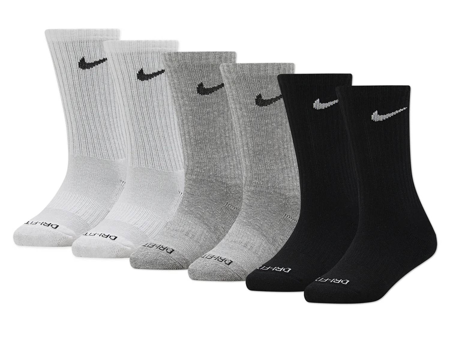 Performance Kids' Crew Socks - 6 Pack