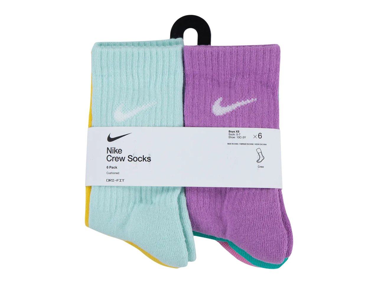 Performance Kids' Crew Socks - 6 Pack