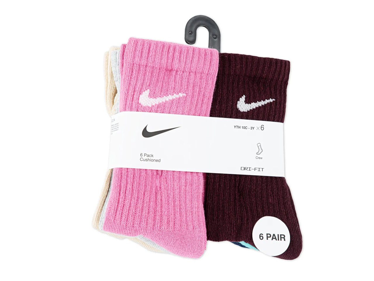 Performance Kids' Crew Socks - 6 Pack