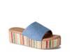 Rock Steady Platform Sandal Blue Denim Fabric view