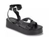 Faye Platform Sandal Black view