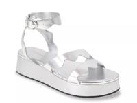 Faye Platform Sandal Silver Metallic view