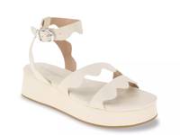 Faye Platform Sandal White view