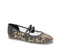 Harisa Mary Jane Flat Dark Brown/Black Cheetah Print view