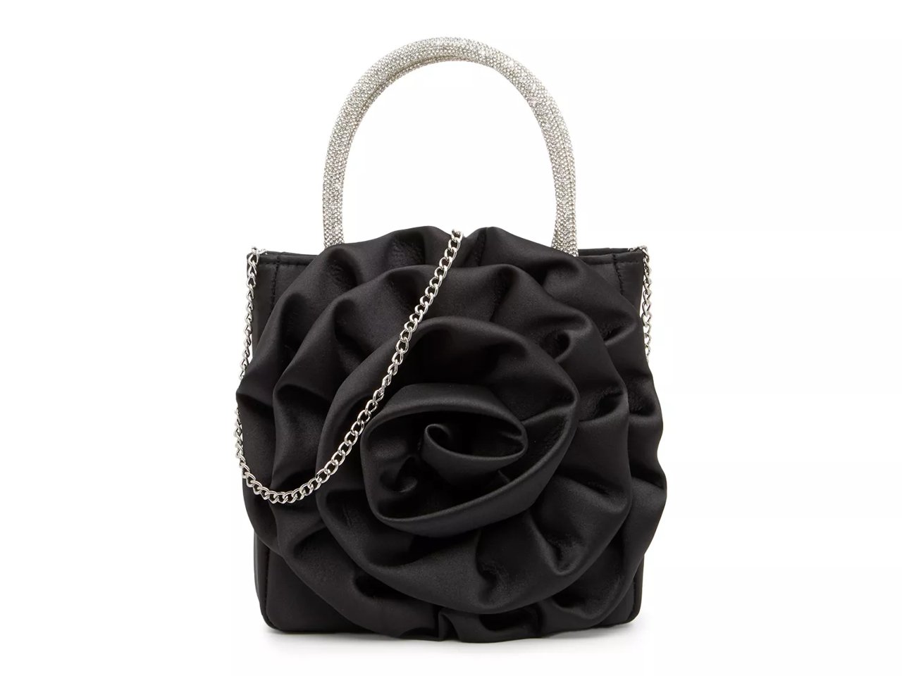 Satin Rosette Mini Satchel
