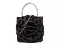 Satin Rosette Mini Satchel Black view