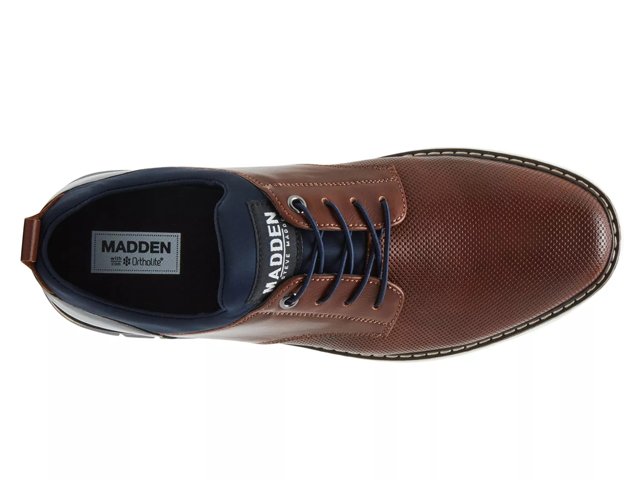 steve madden brown leather dress Steve Madden Men's Leland Lace-Up Dress Shoes - Tan - Size 9