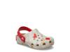 Classic Heart Print Clog - Kids' Multicolor view
