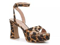 Thorie Sandal Black/Brown Leopard Print Fabric view