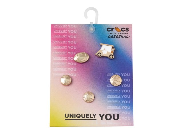 All Gold Sports Jibbitz Set - 5 Pack