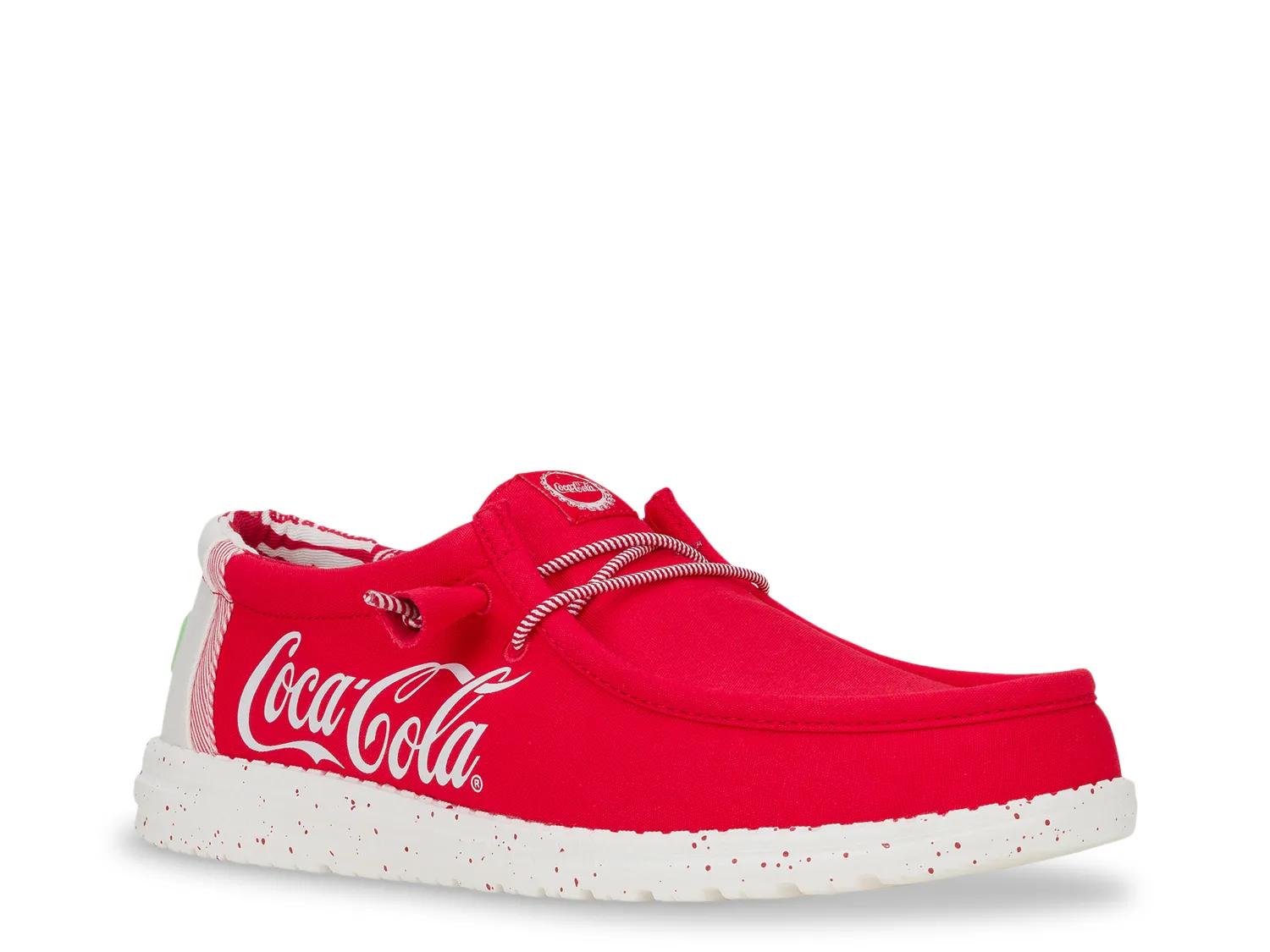 Coca Cola Men’s ‘Hey Dude\' Red Casual Slip-On Shoes Hey Dude Wally Coke True Red/White Size M11, Men main image 3