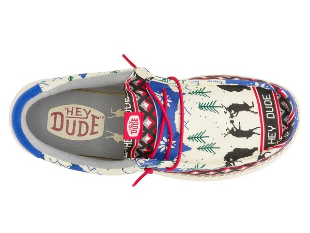 Hey Dude Wally Holiday Cheers Shoes Slip On Christmas Blue Size 9‎ Mens HEYDUDE Wally Holiday Cheers Slip-On - Men main image 3