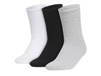 Cushioned Comfort Women's Crew Socks - 3 Pack Black/White/Grey view