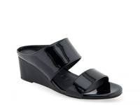 Wheeler Wedge Sandal Black Patent Synthetic view