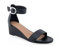 Willis Wedge Sandal Black Synthetic view