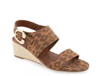 Worth Espadrille Sandal Brown Leopard Print Textile view