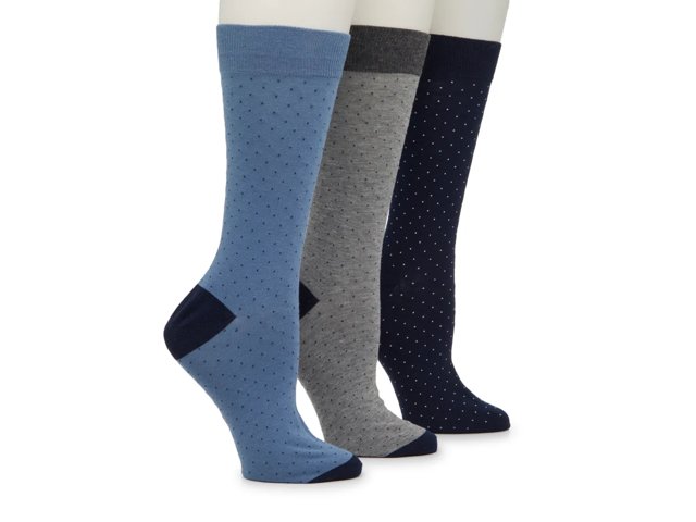 Pin Dot Men's Crew Socks - 3 Pack