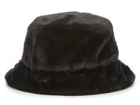 Faux Fur Bucket Hat Black view