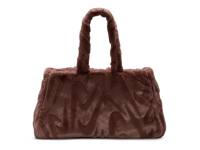 Faux Fur Tote Dark Brown view