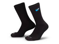 Everyday Plus Cushioned Unisex Crew Socks Black/White/Blue view