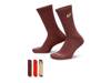 Everyday Plus Cushioned Unisex Crew Socks Burgundy/Red/Tan view