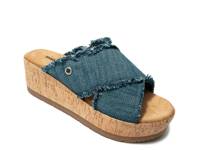 Posey Wedge Sandal Dark Blue view