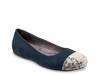 Sonoma Cap Toe Ballet Flat Navy/Beige Snake Print Toe view