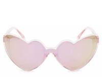 Dear Diary Heart Sunglasses Light Pink Iridescent view