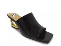 Florence Sandal Black/Gold Heel view