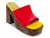 Porto Platform Sandal Red Paisley Print view