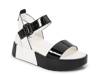 Wonder Wedge Sandal Black/White view