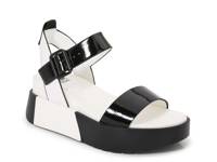 Wonder Wedge Sandal Black/White view