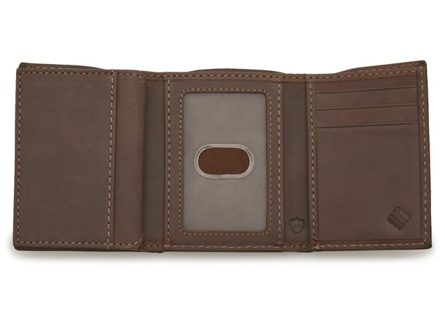 Brown Leather Trifold Wallet
