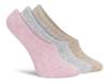 Cashmere Blend Women's No Show Liners - 3 Pack Pink/Slate/Taupe view