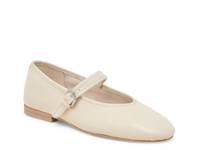 Roslyn Mary Jane Flat Cream Leather view