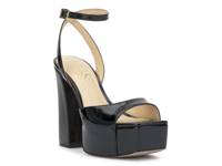 Lirio Platform Sandal Black Patent view