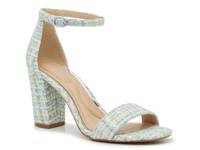 Hailee Sandal Blue/White Tweed Fabric view