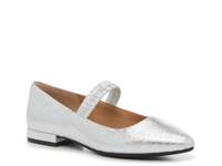 Alston Mary Jane Flat Silver Metallic Synthetic view