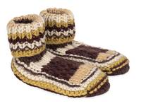 Northern Isles Women's Slipper Socks Brown/Gold view
