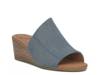Malenka Wedge Sandal Blue Leather view