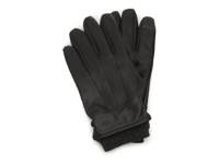 Black Touch Screen Men's Leather Gloves Black view