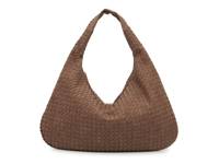 Woven Hobo Bag Dark Brown view
