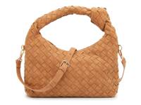 Woven Knotted Hobo Bag Tan view