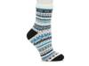 Nordic Women's Crew Socks White/Blue/Black view