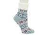 Flake the Flunk Women's Crew Socks Ivory/Blue view