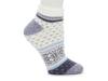 Geometric Lodge Women's Quarter Ankle Socks Ivory/Navy view