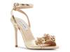 Floral 3D Sandal Gold Metallic view