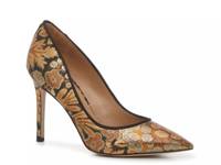 Hazel Pump Bronze Metallic/Black Floral Print Fabric view