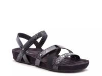 Pool Sandal Black Multicolor Leather view